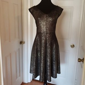 TORRID Metallic Foil Skater Dress